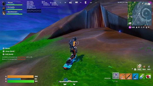 Using a Driftboard in the Volcano Updraft completely breaks your players animations until you exit the vehicle