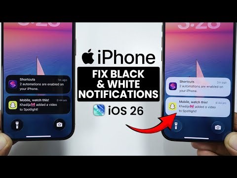 Fix Black and White Notifications on iPhone After iOS 26