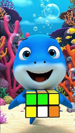 Blue Baby Shark 3D Descobre Rubik’s Cube #babyshark #cartoon #cocomelon #animation