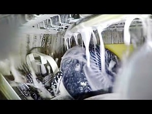 Look inside a running LG dishwasher with camera LG Dishwasher - Full Load Interior View - Full Load