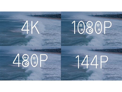 4K到144P画质对比