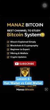Lesson 6 – Hot Wallet vs Cold Wallet #bitcoin