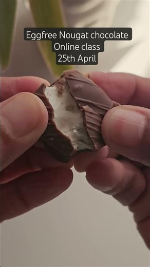 Eggless Nougat Chocolate Online Class. Learn to create soft, chewy nougat coated in rich chocolate