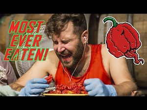 164 Carolina Reaper Pepper! Carolina Reaper Eating World Record!