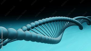 Human DNA genome double helix spiral particle animation RNA molecule and particles Concept of future biotechnology, medicine, gene therapy, development, engineering science