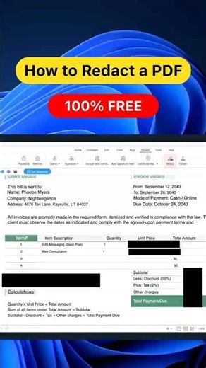 How to Redact a PDF File FREE #blackout
