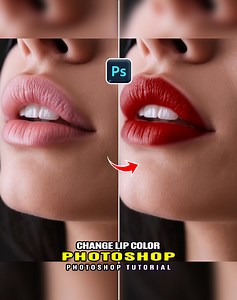 Master in Photoshop | Change lip color in Photoshop Photoshop Tutorial Everyday New Video #highlights #everyone #follow #trendingvideo #photoshop #tutorial #photography | Smart Graphic Trick