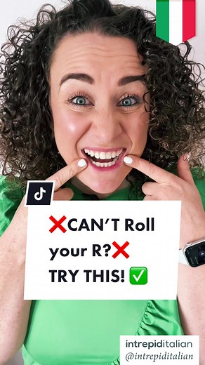 ❌Can’t roll your Italian R’s?❌Try this! ✅ First of all, take the three letters ‘T’, ‘L’, and ‘A’ and try to pronounce them together, slowly. TLA…TLA…TLA… Once you’ve got the hang of it, try to do it quicker. Let’s do it together, andiamo! TLA TLA TLA … Now as fast as you can! TLATLATLATLATLA… (Show that as it gets faster the tongue naturally starts rolling). Try doing this for one minute, three times a day, and see how it makes you sound just like an Italian! Still can’t do it? Don’t worry! Many