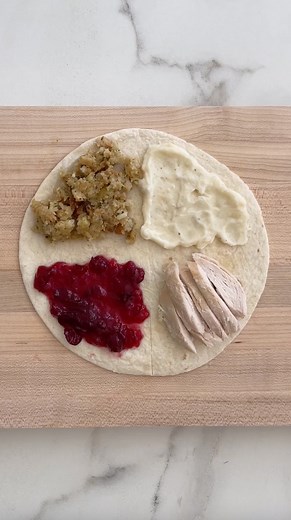 Tortilla wrap hack, but make it with Thanksgiving leftovers! Grab your favorite leftovers for this hot, crispy, flavor-packed pocket that takes minutes to make. 🙌🏻 RECIPE: https://www.justataste.com/thanksgiving-dinner-ideas/ | Just a Taste