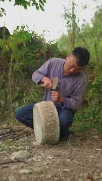Traditional Stone Basin Making | Carved by Hand with Hammer and Chisel