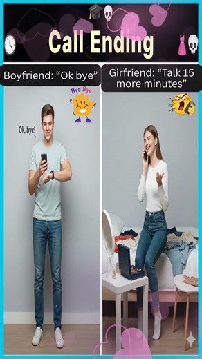 😂 BF vs GF Daily Life Battle❤️ Call Ending💘 #shorts #love