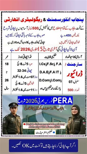 PERA force jobs 2026 #perajobs #peraforce