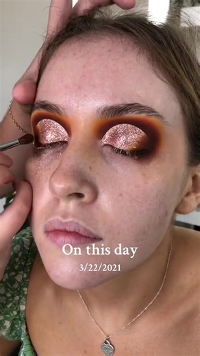 Step-by-Step Brown Eyeshadow Tutorial with Glitter | Makeup Lesson