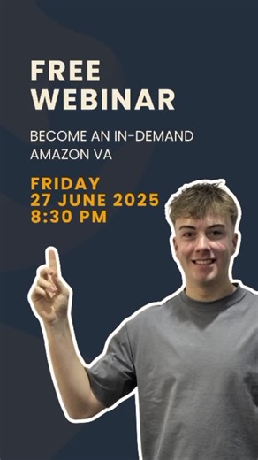 Start your VA journey today! No Experience? No Problem! This FREE Amazon VA webinar might be exactly what you’ve been waiting for! #OutsourceCentral #OutsourceCentralVA #AmazonVA #VirtualAssistant #WorkFromHomeJobs #OnlineCareer #CareerChange #RemoteWorkLife #FreeWebinar #SideHustleForBeginners #fyp