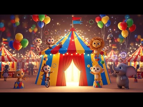 Colors of the Circus Tent 🎪🔴🟡 | Colors Song for Kids | Learn Colors with the Circus