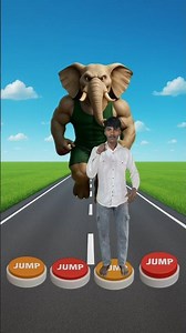 I Jump all color button to Cat, Dog, Elephant & Alien #shorts #trending #funny #youtubeshorts