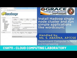 GRACE COE-CSE-CS8711-Cloud Computing Laboratory-Ex8-Install Hadoop single node cluster