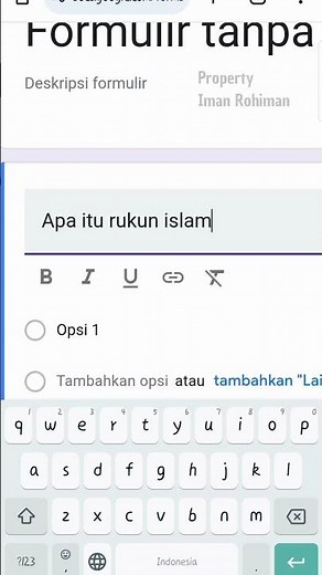 Cara membuat soal di google form di hp