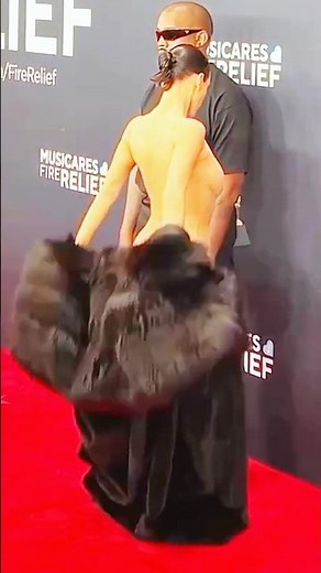 kanye west and bianca censori's grammys 2025 red carpet #kanyewest #kanye #bianca #biancacensori