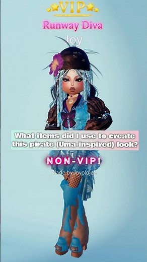 NON VIP pirate (aka Uma) tutorial in Dress to Impress (DTI) 🏴‍☠️ #roblox #dti #dresstoimpress