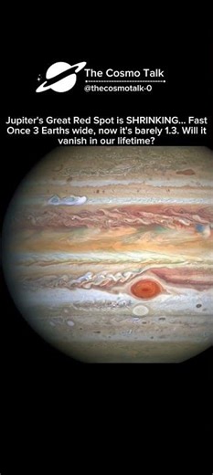 Jupiter’s Great Red Spot Is Shrinking --- Fast #cosmo #shorts
