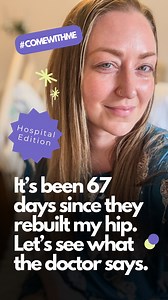 67 days post-op my first follow-up with my main surgeon! 💜✨ Jason (aka CEO, full-time PT, parent and my caregiver) drove me to @bostonchildrens to see Dr. Travis Matheney—and I got the best news: my hip is officially aligned (no more dysplasia!) and my bone growth looks great even without weight-bearing. I even got recognized in the waiting room (am I famous?? 🤣) by a fellow EDS warrior and her mom—proof that this community is everything. Dr. Matheney cleared me to start weight-bearing again a