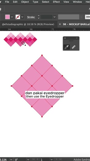 Cara buat design sublimation menggunakan Rectangular Grid Tool