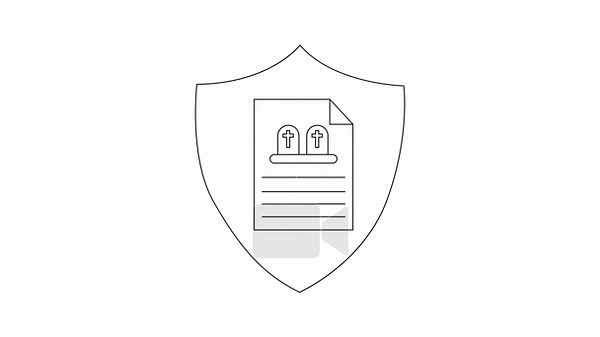 Animated icon of a data protection shield with a document inside, symbolizing secure information and privacy Stock Video Footage - Alamy