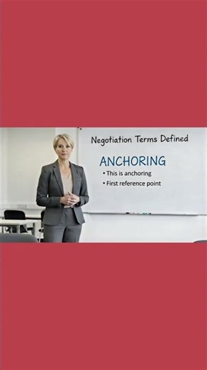 Negotiation Skills: Anchoring Explained #negotiationtactics