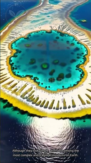 😳🏝️ Coral Atolls: Rings of Life in the Open Ocean. #coralatolls #nature