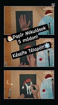 ✂️🎅 5 féle papír Mikulás | Gyerekbarát DIY ötletek télre ❄️