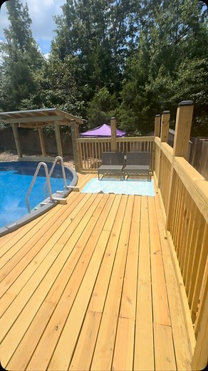 Just wrapped up this two-level deck with a custom bar roof and a walkway setup for one of my clients 💪🏽🔥 Built to enjoy, designed to last. Ready for summer nights and good times 🍻☀️ What do y’all think of this setup? #DeckBuild #OutdoorLiving #CustomCarpentry #BarBuild #BeforeAndAfter #HighStatusRenovation #ArkansasBuilder #ClientVisionDelivered | High Status Renovation, LLC