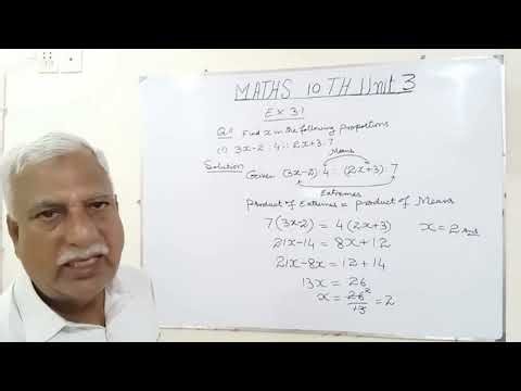 EXERCISE 3.1 Maths 10th class Q11 parts i ,ii iii