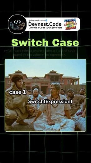 Switch Case Explained 😂 | Switch case tamil #coding #shorts #java #javatutorial#election#engineering