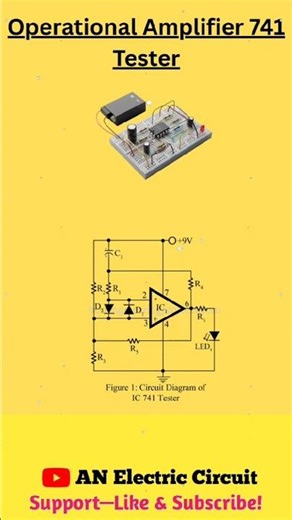 Operational Amplifier 741 Tester | #shortsfeed electronic