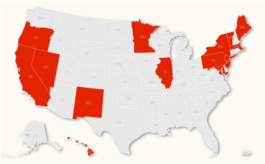 Map shows states with and without voter ID, as SAVE Act progresses