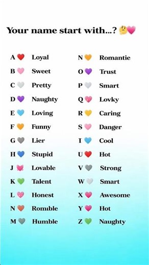 According to your name initails 🫀💫