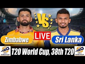 Sri Lanka vs Zimbabwe Score | SL vs ZIM Score 38th T20 Commentary | T20 World Cup 2026