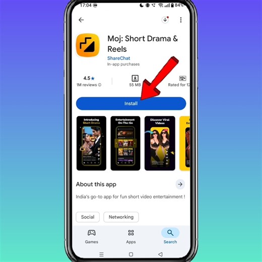 How To Install Moj: Short Drama & Reels App On Android || How To Download Moj App #moj