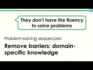 Problem-Solving Sequences: remove barriers, domain-specific knowledge