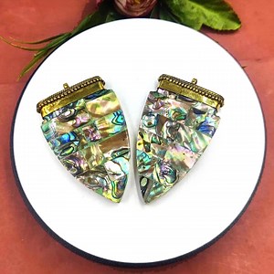 75mm Natural Abalone Shell Arrowhead Pendant Dotted Brass Capped Bohemian Arrowhead Pendant Ethnic Tribal Pendant DIY Jewelry Supply Finding - Etsy