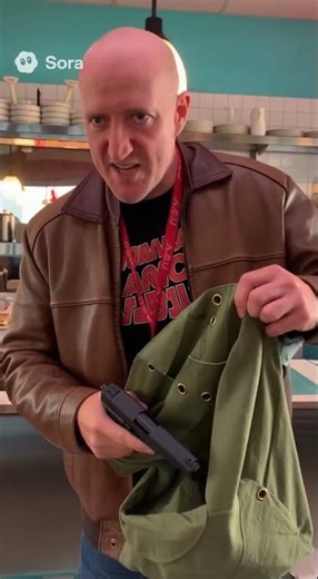 me robbing a diner in pulp fiction like style