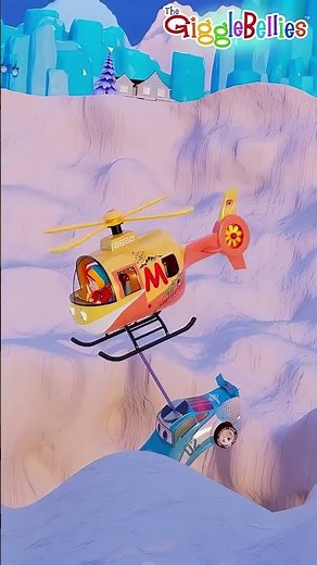 Blue Car Rescue #shorts #gigglebellies #nurseryrhymes