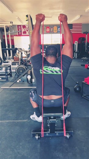 Banded Overhead Tricep Extension- Seated