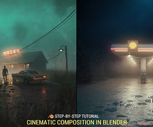 ArtStation - Complete Blender Beginner Workflow For Cinematic Art - 5,5 H Tutorial | Tutorials