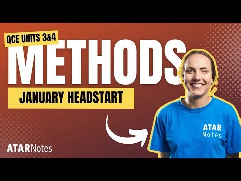 QCE Maths Methods 3&4 January 2026 Lecture (New Curriculum)
