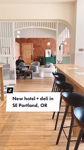 ✨NEW✨ hotel on SE Stark in #portland ft. a sit down deli beautiful interiors. #pdx #pdxfoodie #portlandcheck #hotel