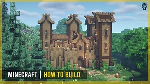 Minecraft How to Build a Wooden Castle (Tutorial) Minecraft Map
