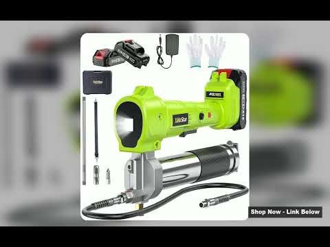 Taskstar 10000PSI Electric Grease Gun Kit 1m Flexible Hose Cordless Electric Oil Injector Fat Machin