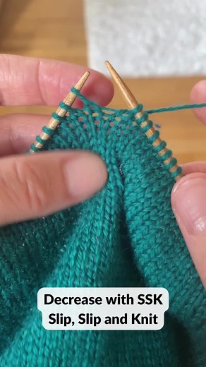 Decrease with SSK #knittingtutorial #knitt #knitting #knittingtutorials #knittingbeanie